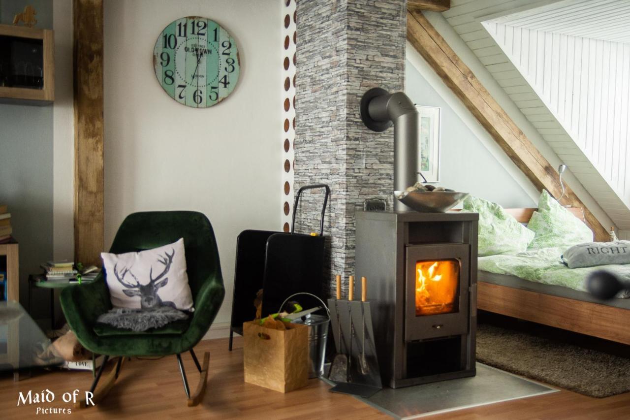 Lejlighed Hof Vierzehnender Im Hohen Venn - 70qm Fachwerk-studio - Grosses Wohn-schlafzimmer Mit Dachterrasse Und Kaminofen - Separate Kueche - Perfekt Fuer Paare - - Eifel - Hunde Willkommen - Islandpferde