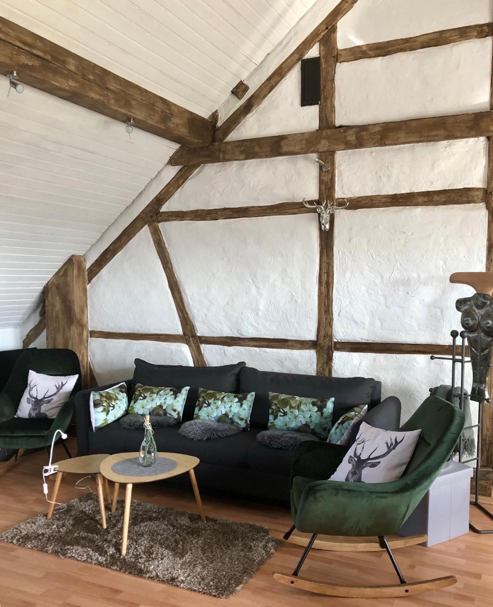 Lejlighed Hof Vierzehnender Im Hohen Venn - 70qm Fachwerk-studio - Grosses Wohn-schlafzimmer Mit Dachterrasse Und Kaminofen - Separate Kueche - Perfekt Fuer Paare - - Eifel - Hunde Willkommen - Islandpferde *