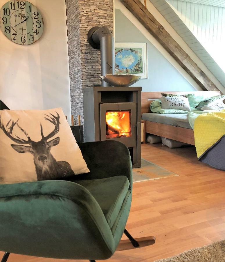 Lejlighed Hof Vierzehnender Im Hohen Venn - 70qm Fachwerk-studio - Grosses Wohn-schlafzimmer Mit Dachterrasse Und Kaminofen - Separate Kueche - Perfekt Fuer Paare - - Eifel - Hunde Willkommen - Islandpferde *